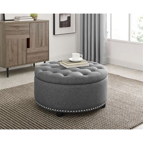 30 inch round ottoman|30 round tufted ottoman.